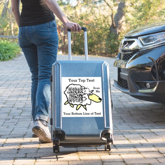 Fun Sheep QR Code Sticker (Koffer Insitu)