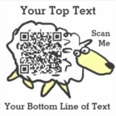 Fun Sheep QR Code Sticker (Voorkant)