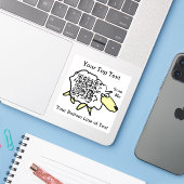 Fun Sheep QR Code Sticker (Laptop met iPhone)