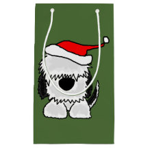 Fun Sheepdog in Santa Hat-kerstcadeau