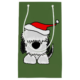 Fun Sheepdog in Santa Hat-kerstcadeau Klein Cadeauzakje