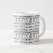 Fun Sheet Music Notes Musician art Grote Koffiekop (Voorkant rechts)