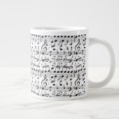 Fun Sheet Music Notes Musician art Grote Koffiekop (Rechts)