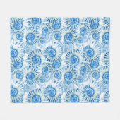 Fun Shell Pattern Fleece Deken (Voorkant (Horizontaal))