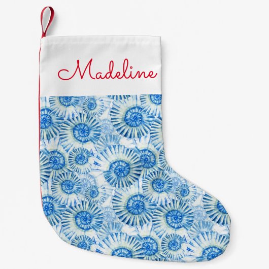 Fun Shell Pattern | Jouw namen toevoegen Kleine Kerstsok (Voorkant)