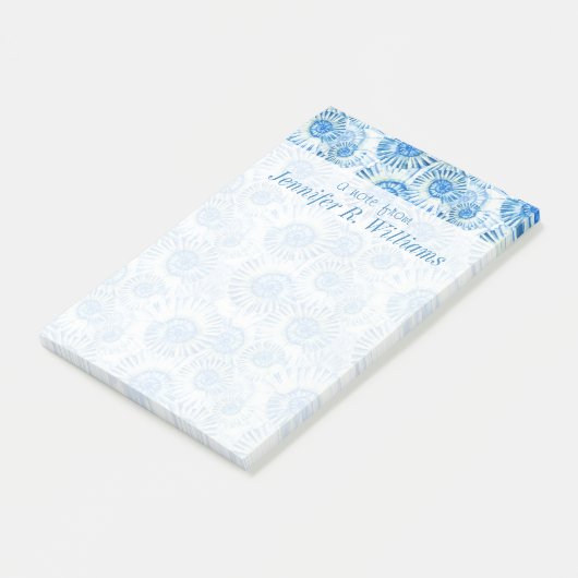 Fun Shell Pattern | Jouw namen toevoegen Post-it® Notes (Schuin)