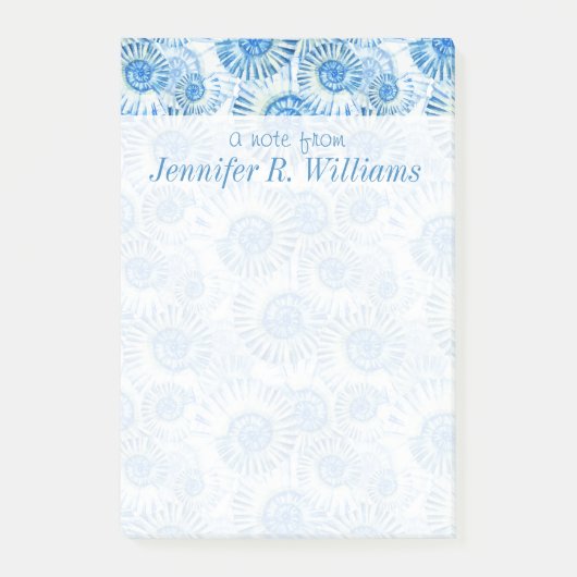 Fun Shell Pattern | Jouw namen toevoegen Post-it® Notes (Voorkant)