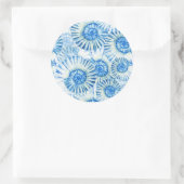 Fun Shell Pattern Ronde Sticker (Tas)