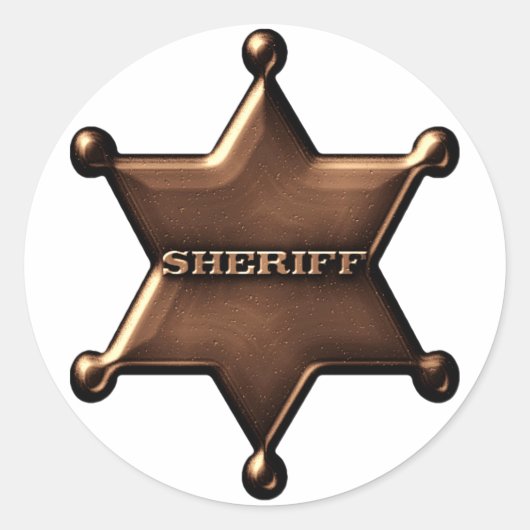 Fun Sheriff Badge Sticker (Voorkant)