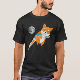 Fun Shiba Inu Crypto Moon Rocket Shib Army T-shirt