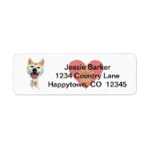 Fun Shiba Inu Return Address Label (Voorkant)