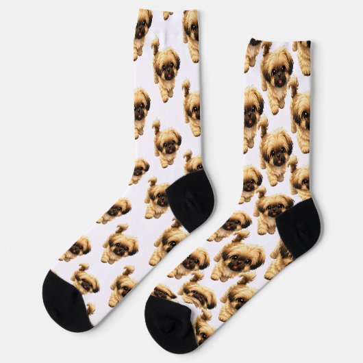 Fun Shih Tzu Dog Socks Sokken (Links)