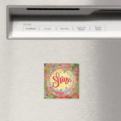 Fun Shine Floral Whimsical Inspirerend Magneet (Insitu (Vaatwasser))
