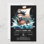 Fun Ship Pirate Verjaardag Kaart (Voorkant)