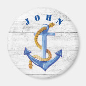Fun Ships Anchor Personalized Magneet (Voorkant)