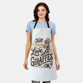 Fun Shirtontwerp met Retro Typografie voor Giraffe Schort (Gedragen)