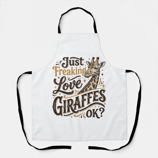 Fun Shirtontwerp met Retro Typografie voor Giraffe Schort (Voorkant)