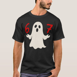 Fun Si Seven Meme 6 7 Halloween Ghost Kostuum fami T-shirt