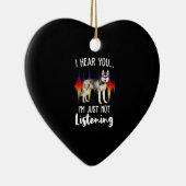 Fun Siberian Husky hoort je Keramisch Ornament (Rechts)