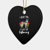 Fun Siberian Husky hoort je Keramisch Ornament (Links)