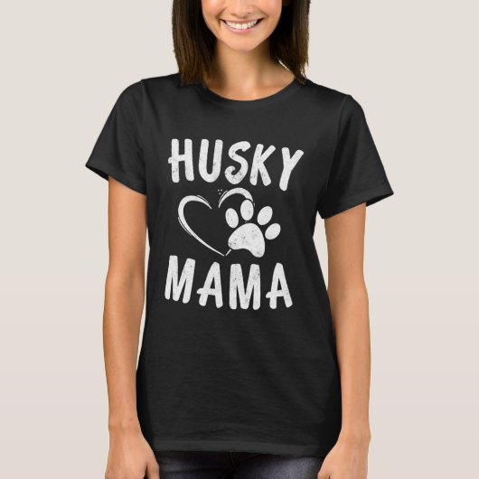 Fun Siberian Husky Mama  Dog  Apparel Huskies Mom T-shirt (Voorkant)