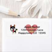 Fun Siberian Husky Return Address Label (Insitu)