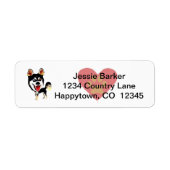 Fun Siberian Husky Return Address Label (Voorkant)