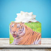 Fun Siberian Tiger Colorful Wrapping Paper Cadeaupapier