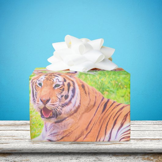 Fun Siberian Tiger Colorful Wrapping Paper Cadeaupapier