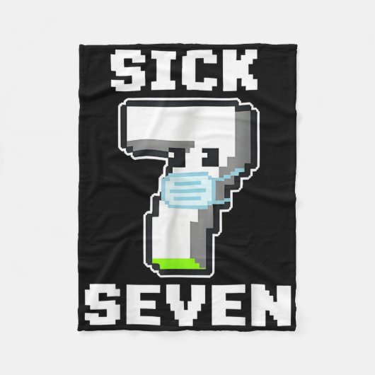 Fun Sick Seven Pixel Meme Halloween Costume Wordpl Fleece Deken (Voorkant)