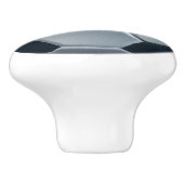 Fun Silver Black voetbal home decor pull Keramische Knop (Zijkant)