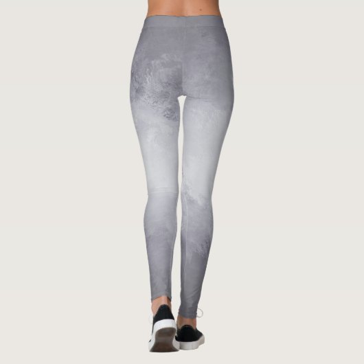 Fun Silver-Waterverf met Ombre Gradient Leggings (Achterkant)