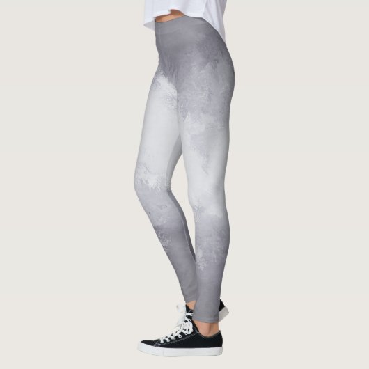 Fun Silver-Waterverf met Ombre Gradient Leggings (Links)