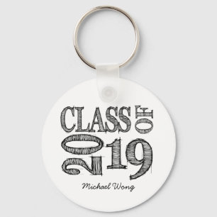 Fun & Simple Pen Sketch Class of 2019 Afstuderen Sleutelhanger