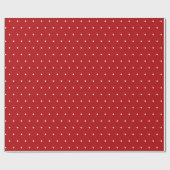 Fun Simple Polka dot op snoep stripe red Kerstmis Cadeaupapier (Vlak)