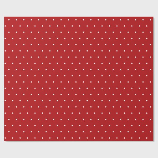 Fun Simple Polka dot op snoep stripe red Kerstmis Cadeaupapier (Vlak)