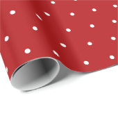 Fun Simple Polka dot op snoep stripe red Kerstmis Cadeaupapier (Rol Hoek)