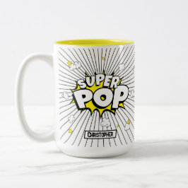 Fun Simple SUPER POP! Popcorn Pun | Tweekleurige Koffiemok