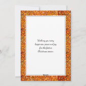 Fun | Sinaasappel voor kerstcadeaus | GLITTER | Fe Feestdagenkaart (Achterkant)