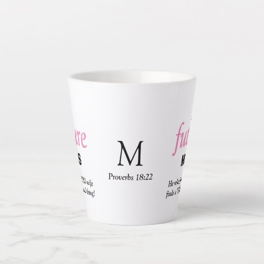 Fun Single Lady FUTURE MRS Christelijk Latte Mok (Voorkant)