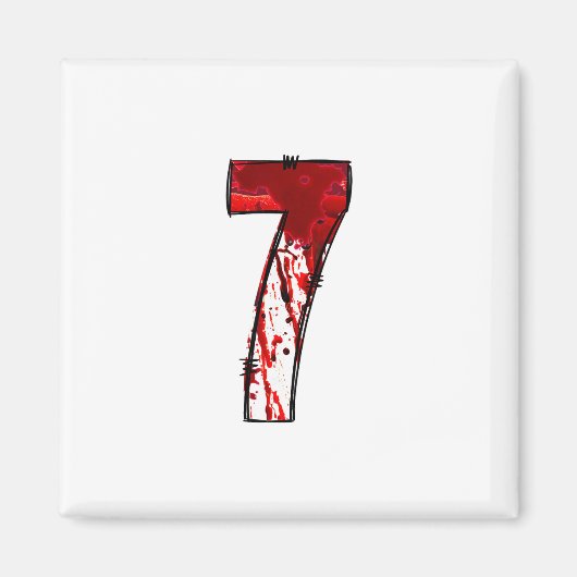 Fun Six Seven 6 7 Meme Design Couples Halloween Ho Magneet (Voorkant)