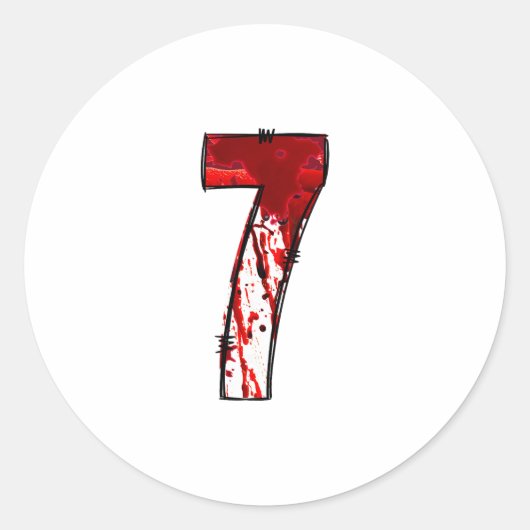 Fun Six Seven 6 7 Meme Design Couples Halloween Ho Ronde Sticker (Voorkant)
