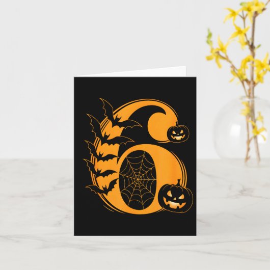 Fun Six Seven 6 7 Meme Design Couples Halloween  Kaart (Gele Bloem)