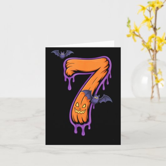 Fun Six Seven 6 7 Meme Design Couples Halloween  Kaart (Gele Bloem)