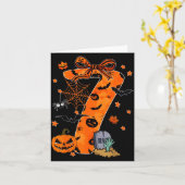 Fun Six Seven 6 7 Meme Design Couples Halloween  Kaart (Gele Bloem)