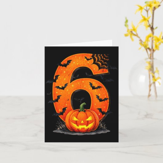 Fun Six Seven 6 7 Meme Design Couples Halloween  Kaart (Gele Bloem)