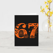 Fun Six Seven 6 7 Meme Design Couples Halloween  Kaart (Gele Bloem)