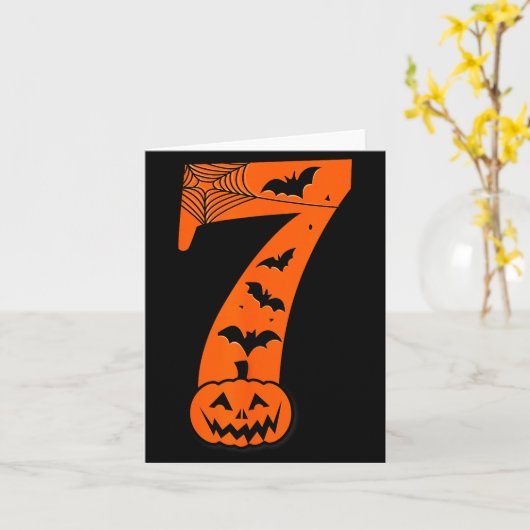 Fun Six Seven 6 7 Meme Design Couples Halloween  Kaart (Gele Bloem)