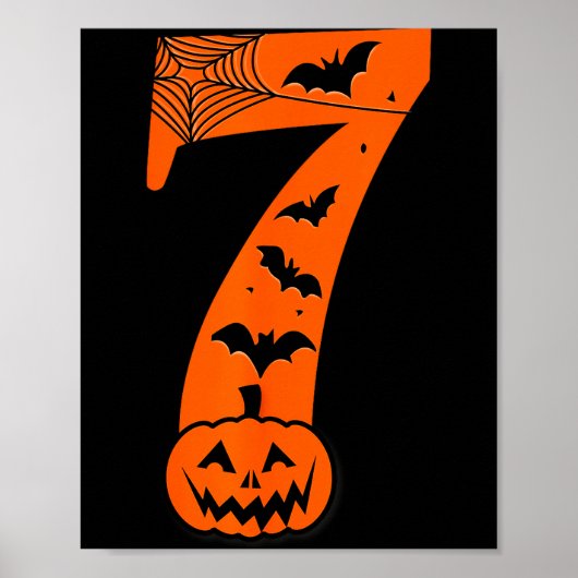 Fun Six Seven 6 7 Meme Design Couples Halloween Poster (Voorkant)