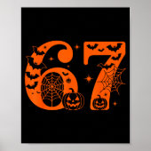 Fun Six Seven 6 7 Meme Design Couples Halloween  Poster (Voorkant)